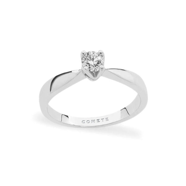 COMETEComete ANB2066 18k White Gold Solitaire Diamond Ring 0.17 ct – Elegant GiftJEWELRYEcecile