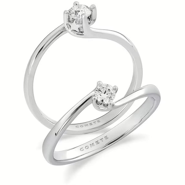COMETEComete ANB2713 Identity 18K White Gold 0.15 ct Diamond Solitaire RingJEWELRYEcecile