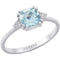 COMETEComete ANQ349 18K White Gold Aquamarine & Diamond Ring – Elegant GiftJEWELRYEcecile
