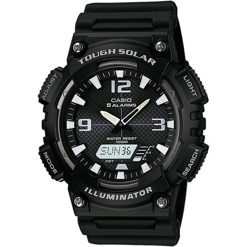 CASIO & VINTAGECasio AQ - S810W - 1AVEF Men's Tough Solar Sport Watch, Black Resin BandWATCHESEcecile