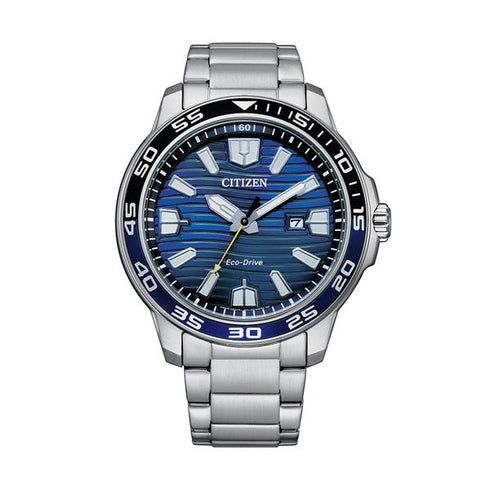 CITIZENCitizen Eco - Drive AW1525 - 81L Men's Watch - Blue Dial, Stainless Steel BraceletWATCHESEcecile