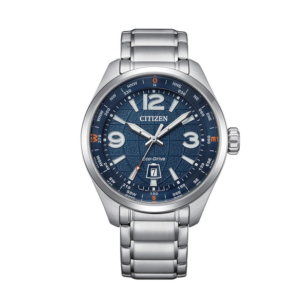 CITIZENCitizen AW1830 - 88L Eco - Drive Pilot Traveler Watch – 42.6mm Blue Dial, 100M WRWATCHESEcecile