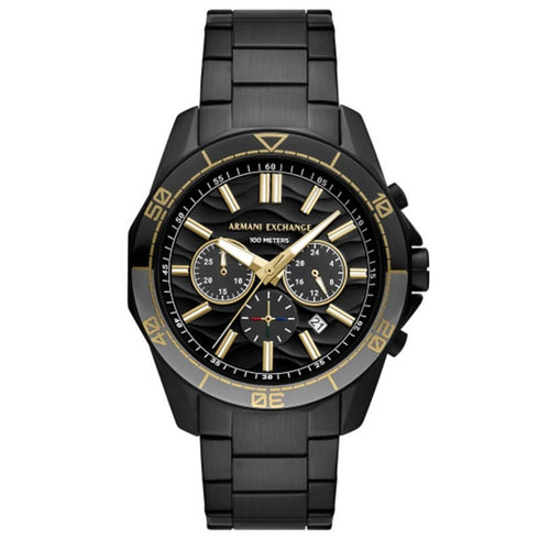A|X ARMANI EXCHANGEArmani Exchange AX1963 Men's Chronograph Watch - Black Stainless Steel Bracelet, Black DialWATCHESEcecile