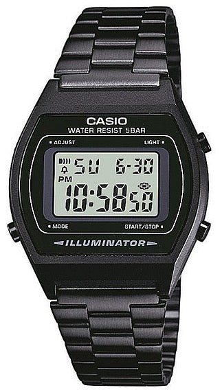 CASIO & VINTAGECasio B640WB - 1A Unisex Digital Watch - Black Stainless Steel Band, Retro DesignWATCHESEcecile