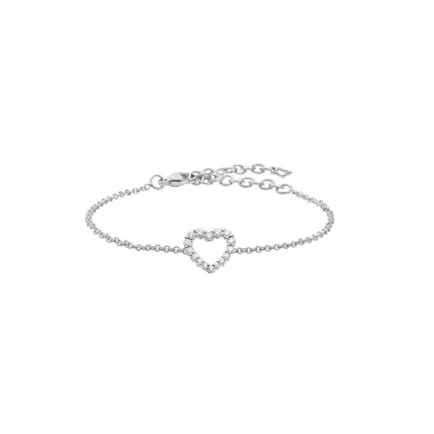 RECARLORecarlo B01CU009/022 - M Women's 18K White Gold Heart Bracelet with DiamondsJEWELRYEcecile