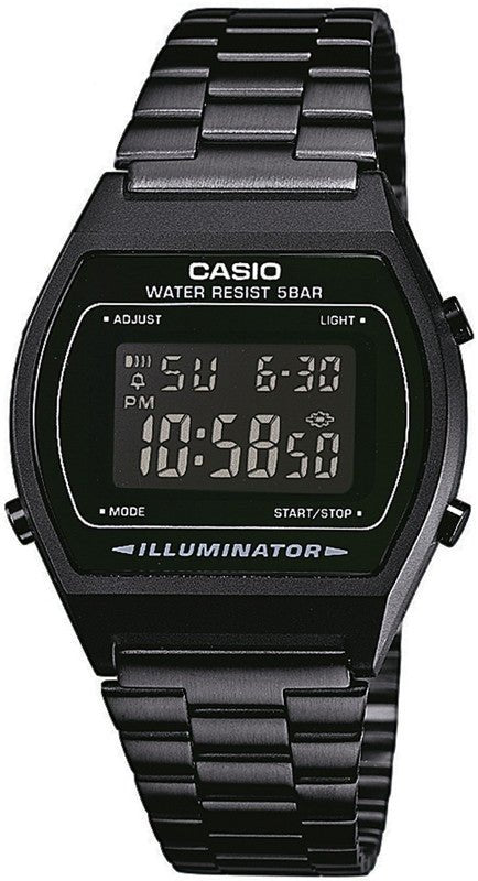 CASIO & VINTAGECasio B640WB - 1BEF Unisex Digital Watch - Black Stainless SteelWATCHESEcecile