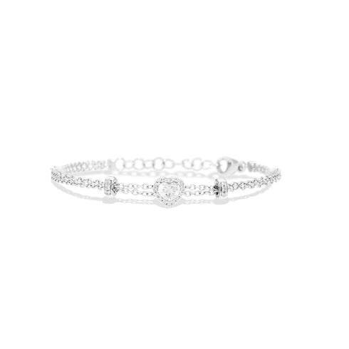 RECARLORecarlo Anniversary Love Halo Heart Bracelet - 18kt White Gold, Heart & Round Brilliant - Cut DiamondsJEWELRYEcecile