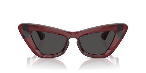 BURBERRYBurberry BE4421U 4128/87 Women's Sunglasses - Bordeaux Frame, Dark Grey LensesEYEWEAREcecile