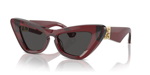 BURBERRYBurberry BE4421U 4128/87 Women's Sunglasses - Bordeaux Frame, Dark Grey LensesEYEWEAREcecile