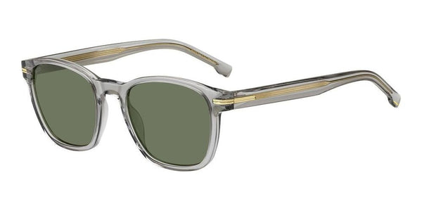 BOSSBOSS 1505/S KB7 - QT Men's Sunglasses - Transparent Grey Frame, Green LensesEYEWEAREcecile