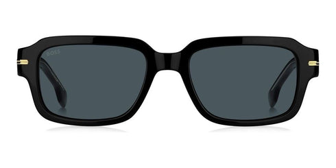 BOSSBOSS 1596/S 807 - A9 Men's Rectangular Sunglasses - Black Frame, Grey LensesEYEWEAREcecile