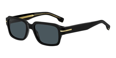 BOSSBOSS 1596/S 807 - A9 Men's Rectangular Sunglasses - Black Frame, Grey LensesEYEWEAREcecile