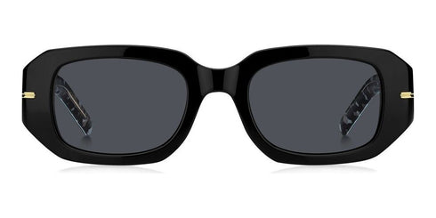 BOSSBOSS 1608/S 807 - IR Women's Rectangular Sunglasses - Black Frame, Grey LensesEYEWEAREcecile