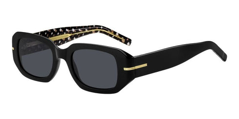 BOSSBOSS 1608/S 807 - IR Women's Rectangular Sunglasses - Black Frame, Grey LensesEYEWEAREcecile