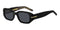 BOSSBOSS 1608/S 807 - IR Women's Rectangular Sunglasses - Black Frame, Grey LensesEYEWEAREcecile