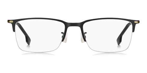 BOSSBOSS 1616/F I46 Men's Semi - Rimless Rectangular Eyeglasses - Matte Black Gold FrameEYEWEAREcecile