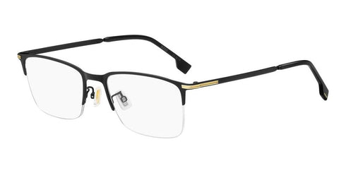 BOSSBOSS 1616/F I46 Men's Semi - Rimless Rectangular Eyeglasses - Matte Black Gold FrameEYEWEAREcecile