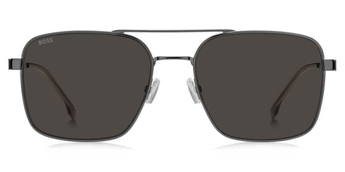 BOSSBOSS 1695/S KJ1 - IR Men's Aviator Sunglasses - Dark Ruthenium Frame, Grey LensesEYEWEAREcecile