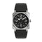 BELL & ROSSBell & Ross BR 03 Black Steel Men's Automatic Watch BR03A - BL - ST/SRB - Black Dial, Stainless Steel Case, Black Rubber StrapWATCHESEcecile
