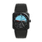 BELL & ROSSBell & Ross BR 03 Horizon Limited Edition Men's Automatic Watch BR03A - HRZ - CE/SRB - Black and Blue Dial, Black Ceramic Case, Black Rubber StrapWATCHESEcecile