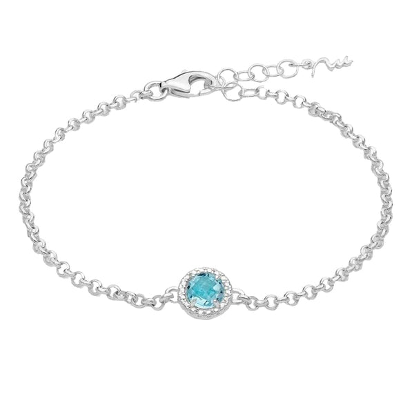 MILUNAMiluna BRD934 Women's Bracelet - 925 Silver with Round Blue TopazJEWELRYEcecile