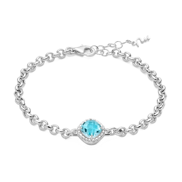 MILUNAMiluna BRD960 Bracelet - Sterling Silver with Oval Blue TopazJEWELRYEcecile