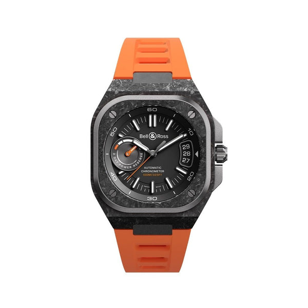 BELL & ROSSBell & Ross BR - X5 Carbon Orange Limited Edition Automatic Chronometer 41mm DLC - Coated Titanium and Rubber Watch BRX5R - BO - TC/SRBWATCHESEcecile