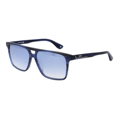 BMWBMW BW0038 5792W Men's Sunglasses - Striped Blue Frame, Gradient Blue LensesEYEWEAREcecile