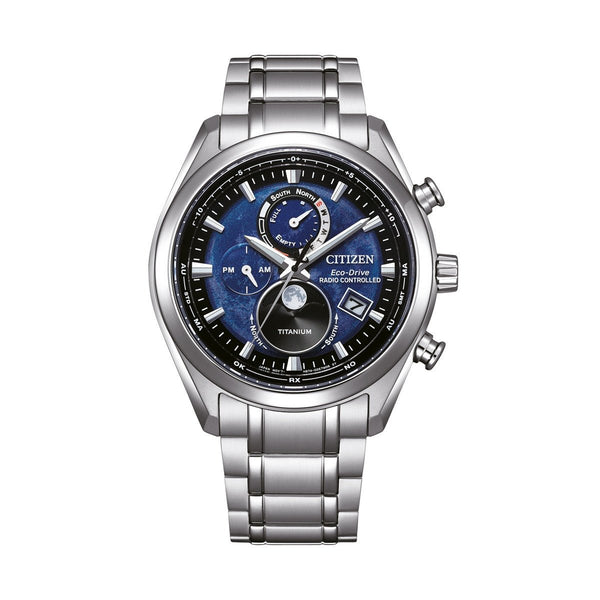 CITIZENCitizen BY1010 - 81L Super Titanium Moonphase Watch - Blue DialWATCHESEcecile
