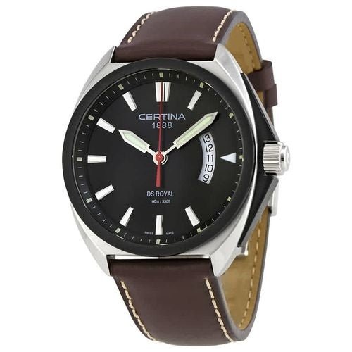 CERTINACertina DS Royal Men's Watch, Black Dial, Brown Leather StrapWATCHESEcecile