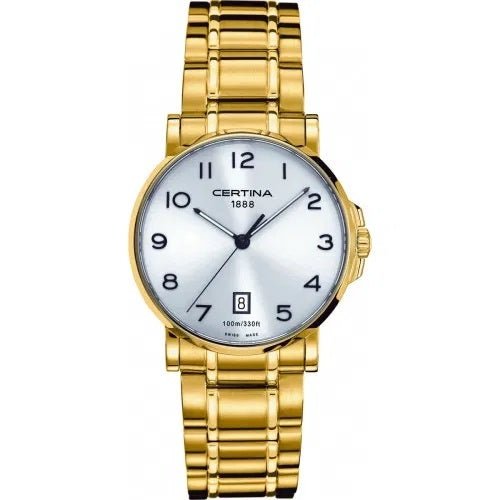 CERTINACertina DS Caimano C017.410.33.032.00 Men's Quartz Watch, Silver Dial, Gold - Tone BraceletWATCHESEcecile