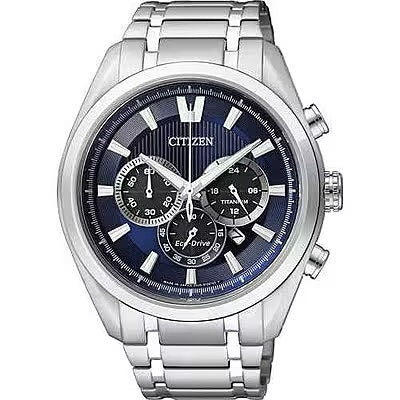 CITIZENCitizen CA4010 - 58L Men's Eco - Drive Super Titanium Chronograph, Blue Dial, Titanium BraceletWATCHESEcecile