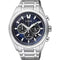 CITIZENCitizen CA4010 - 58L Men's Eco - Drive Super Titanium Chronograph, Blue Dial, Titanium BraceletWATCHESEcecile