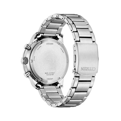 CITIZENCitizen CA4500 - 91E Eco - Drive Chronograph Men's Watch - Black Dial, Stainless Steel BraceletWATCHESEcecile