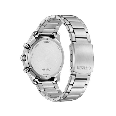 CITIZENCitizen Eco - Drive CA4600 - 89E Men's Chronograph Watch – Black Dial, Stainless Steel BraceletWATCHESEcecile