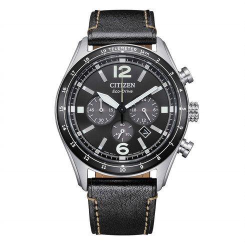 CITIZENCitizen CA4654 - 04E Chrono Aviator Black Dial Leather StrapWATCHESEcecile