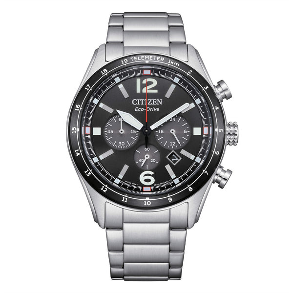 CITIZENCitizen CA4654 - 55E Eco - Drive Aviator Chronograph Watch - Black DialWATCHESEcecile