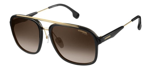 CARRERACarrera 133/S 2M2 - HA Unisex Sunglasses - Black/Gold Frame, Brown Gradient LensesEYEWEAREcecile