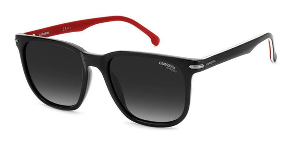 CARRERACarrera 300/S M4P - 9O Unisex Sunglasses - Striped Black Frame, Dark Grey Gradient LensesEYEWEAREcecile