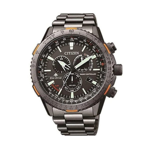 CITIZENCitizen CB5007 - 51H Men's Eco - Drive Radio - Controlled Watch - Black Dial, Stainless SteelWATCHESEcecile