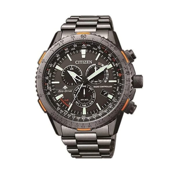 CITIZENCitizen CB5007 - 51H Men's Eco - Drive Radio - Controlled Watch - Black Dial, Stainless SteelWATCHESEcecile
