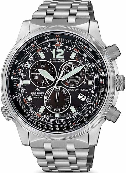 CITIZENCitizen Promaster Sky CB5850‑80E Men's 43 mm Super Titanium Chronograph – Black Dial, Radio‑Controlled, 200 mWATCHESEcecile