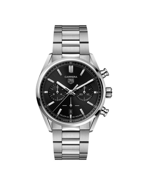 TAG HEUERTAG Heuer Carrera Calibre Heuer 02 CBN2010.BA0642 Men's Watch - Black Dial, Steel BraceletWATCHESEcecile