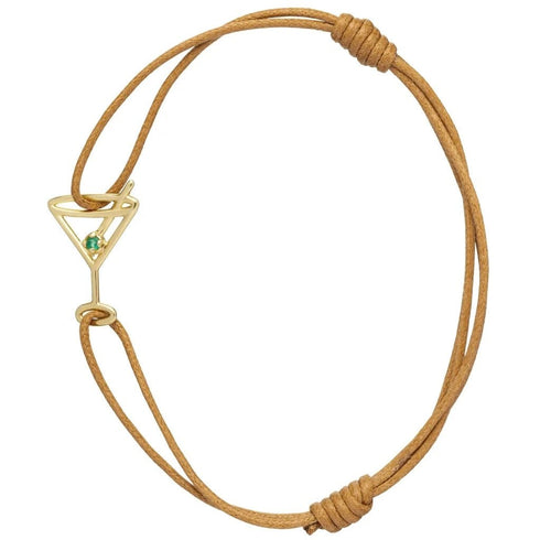ALIITAAliita Martini Esmeralda Cord Bracelet – 9kt Gold, Emerald, AdjustableBIJOUXEcecile