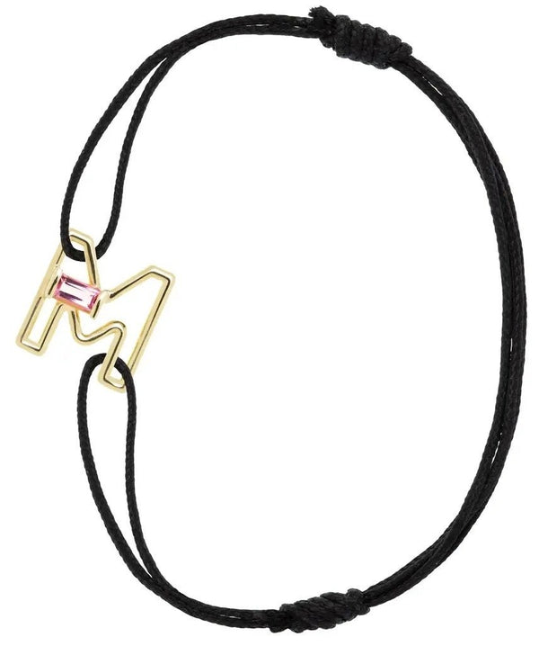 ALIITAAliita CBPUHM0013YG09K Letra M Bracelet – 9K Yellow Gold, Pink TourmalineBIJOUXEcecile