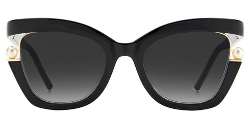 CAROLINA HERRERACarolina Herrera CH 0002/S 807/9O 53 Women's Cat - Eye Sunglasses - Black Frame, Grey Gradient LensesEYEWEAREcecile