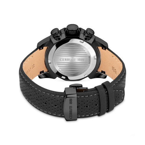 CERRUTI 1881Cerruti 1881 Molveno CIWGC2114003 Men's Quartz Watch - Black Ion - Plated Case, Black Dial, Leather StrapWATCHESEcecile