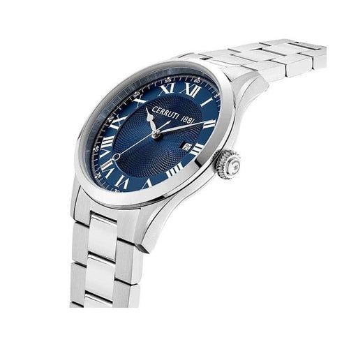 CERRUTI 1881Cerruti 1881 Torcegno CIWGH2114101 Men's Quartz Watch - Blue Dial, Stainless Steel BraceletWATCHESEcecile