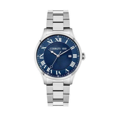 CERRUTI 1881Cerruti 1881 Torcegno CIWGH2114101 Men's Quartz Watch - Blue Dial, Stainless Steel BraceletWATCHESEcecile