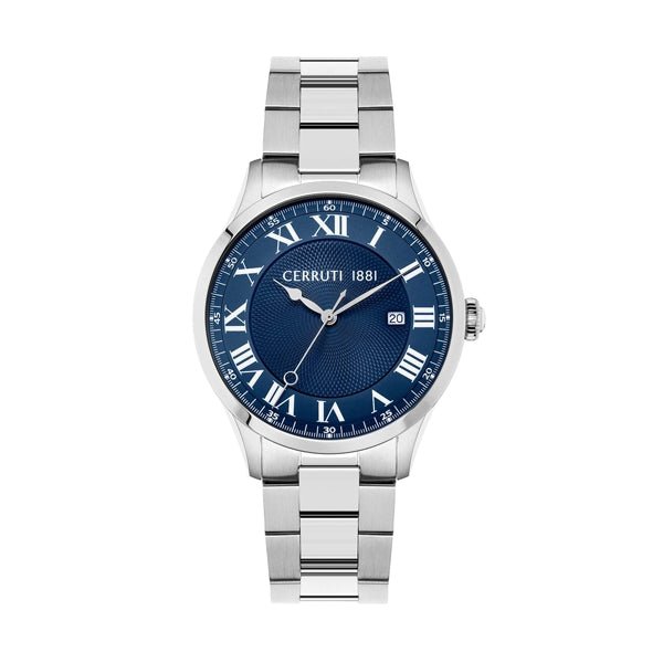 CERRUTI 1881Cerruti 1881 Torcegno CIWGH2114101 Men's Quartz Watch - Blue Dial, Stainless Steel BraceletWATCHESEcecile